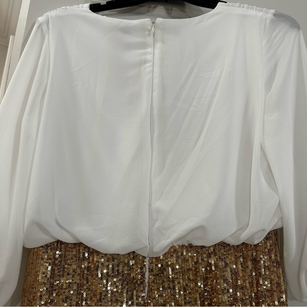 NWT gold sequin skirt dress. This is an EU size 16. Fits more like a US14 - Picture 4 of 5